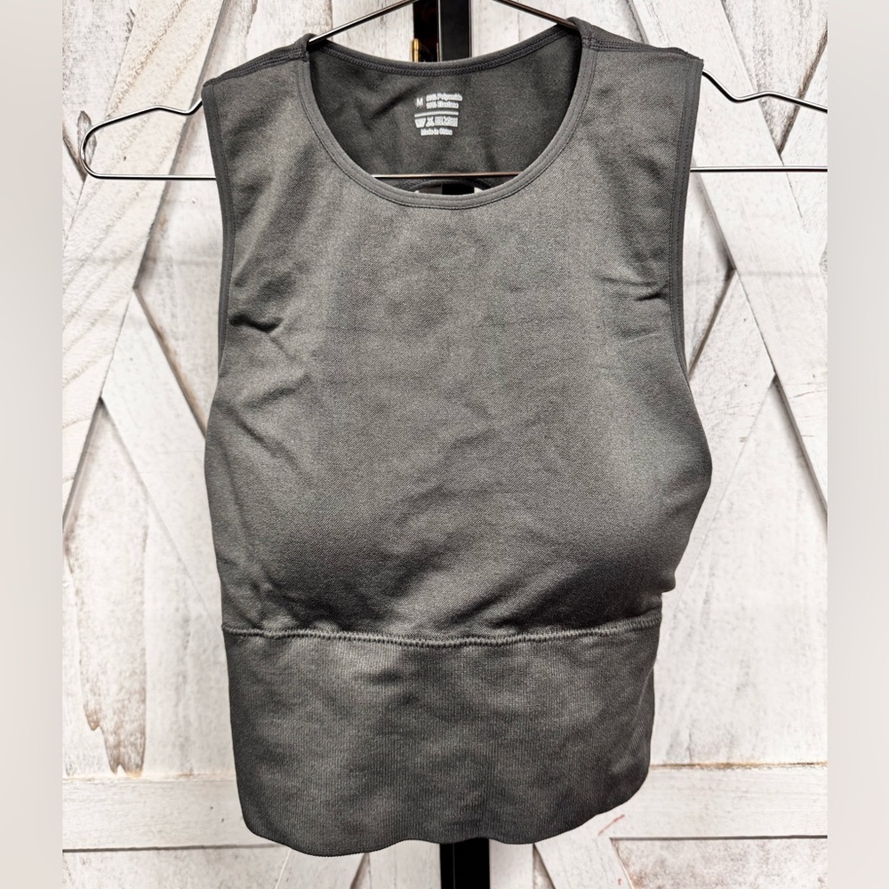 Black Backless Padded Athletic Top
